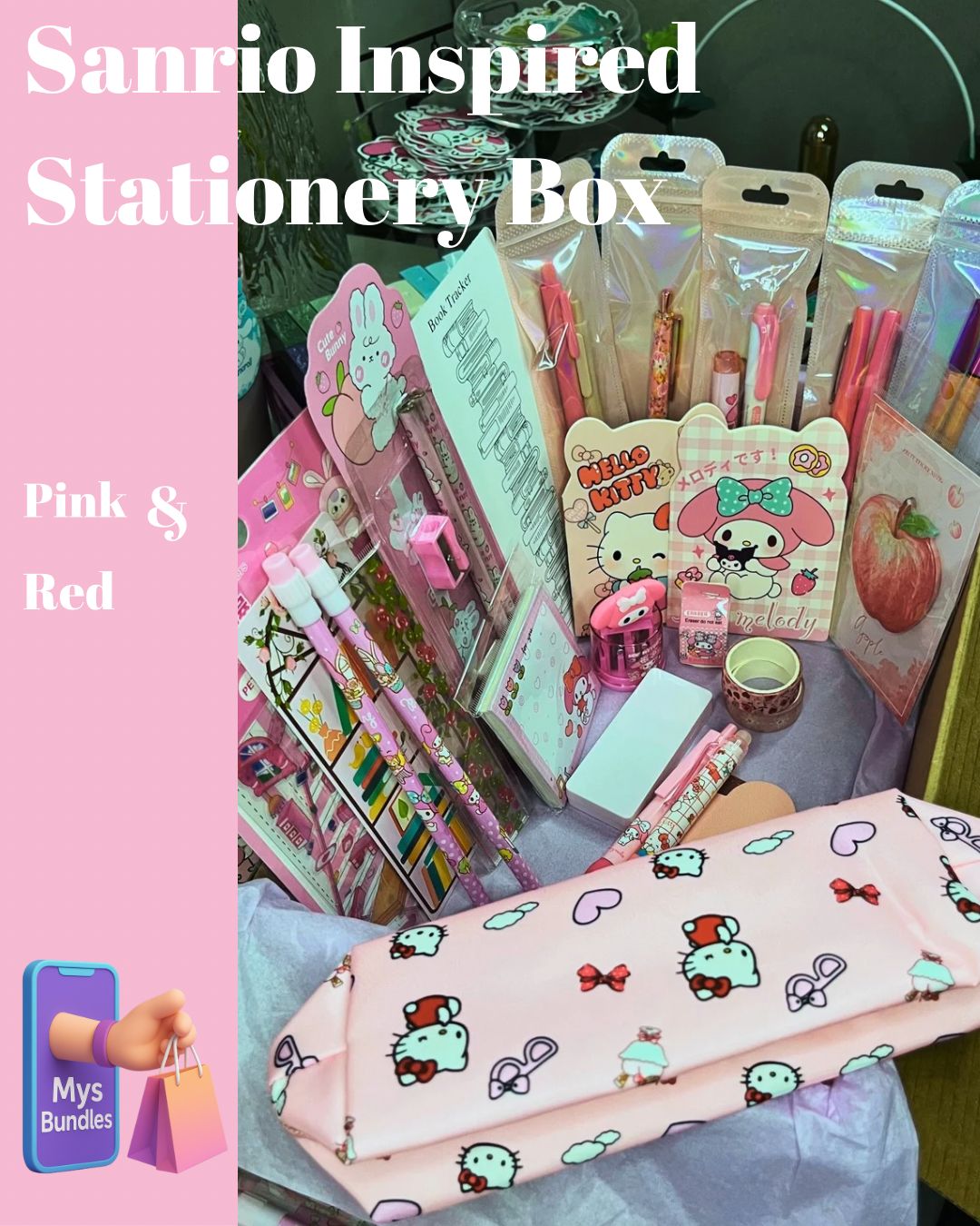 STATIONERY BOX - Hello Kitty & My Melody Inspired